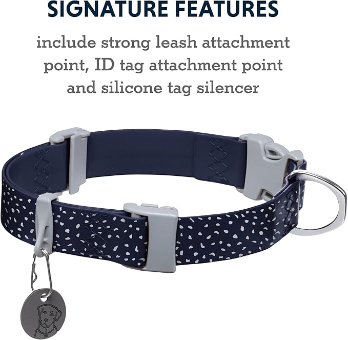 Ruffwear, Confluence Dog Collar, Waterproof and Stink Resistant, Midnight Blue, 20"-26"