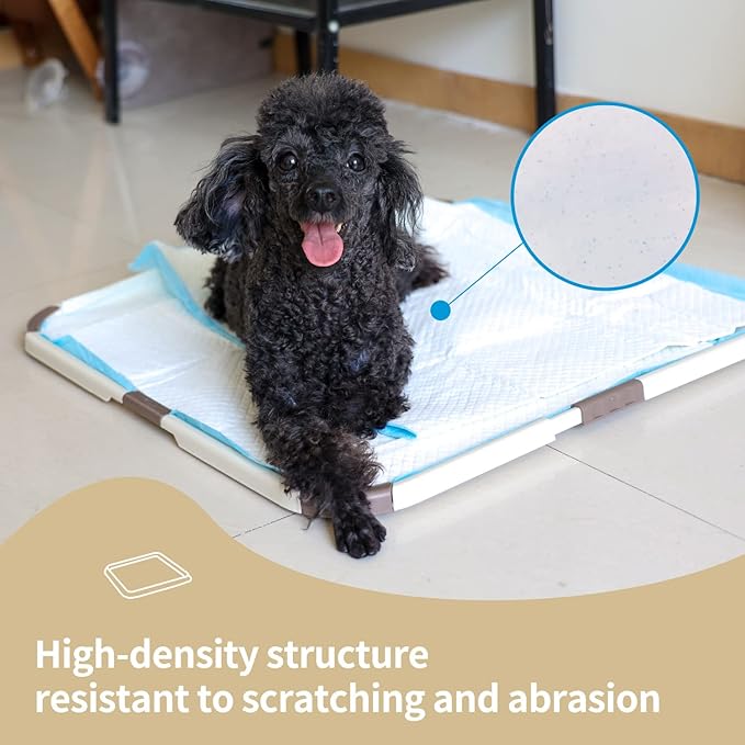 PAWISE Puppy Pads/Dog Pads Holder,Foldable Pee Pad Holder for Dogs,Portable Puppy Pad Holder,Indoor Dog Potty Tray for Dog Potty Training 20.8 x 20.8 inch