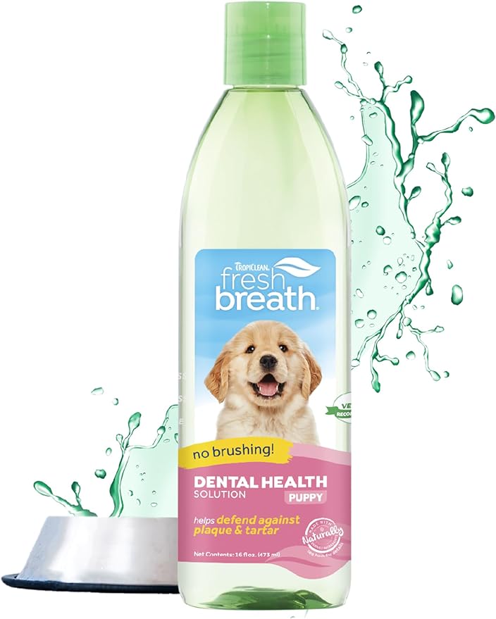 TropiClean Fresh Breath for Puppy Breath | Breath Freshener | Puppy Dental Care Made Easy | Puppy Mouthwash | Made in the USA | 16 oz.