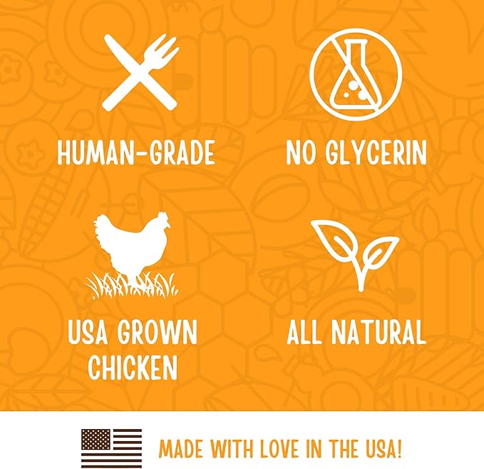 Full Moon Chicken Jerky Healthy All Natural Dog Treats Human Grade Made in USA Grain Free 24 oz