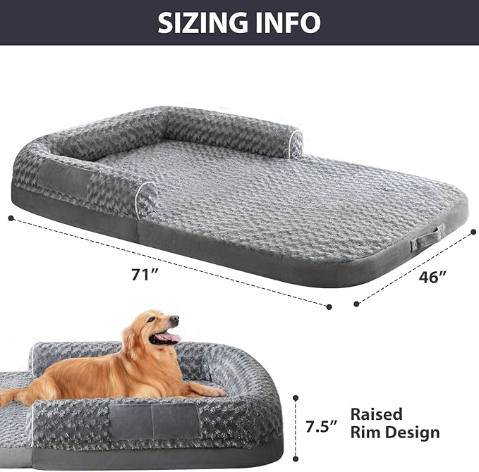 Human Dog Bed for People Adults, Dog Bed for Humans Size Fits You and Pets, Washable Faux Fur Orthopedic Human Dog Bed for People,Dog Bed for Humans