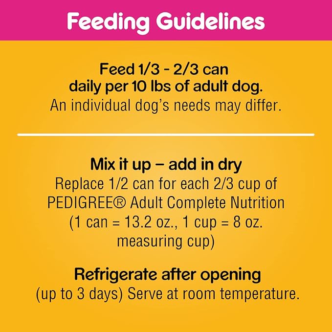 Pedigree Wet Food Pedigree Chopped Ground Dinner With Beef Adult Canned Wet Dog Food, 13.2 Oz. Can