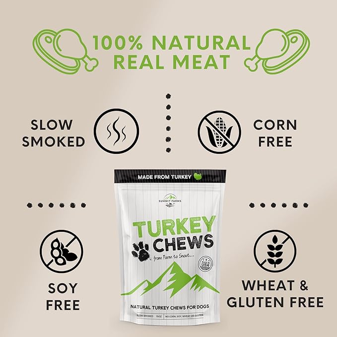 Turkey Jerky Dog Treats 15 Oz Real Turkey Jerky Chews Healthy Dog Treats - Natural Dog Treats Ideal for Training & Snacking - A Must-Have Soft Dog Treats for Small Dogs & Large Dogs!