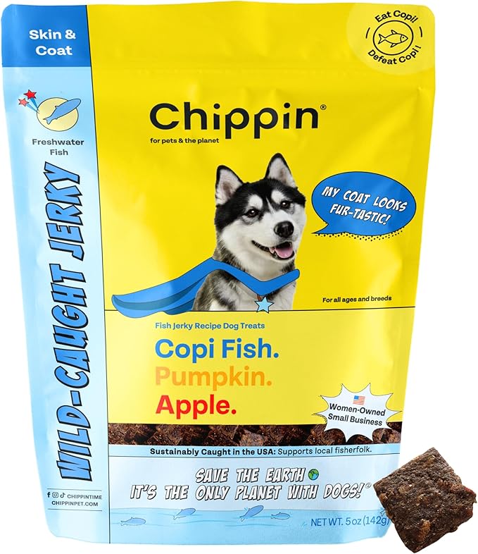 Fish, Pumpkin, Apple Grain-Free Dog Treats (5oz, 1-Pack) | USA Wild-Caught Human Grade Fish | Hypoallergenic, Chicken-Free | Best Training Treats | Puppies & Senior Dogs | Low Fat Dog Treats