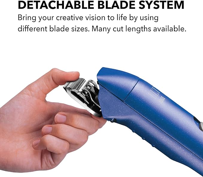 Andis 23320 Professional UltraEdge Super 2-Speed Detachable Blade Clipper – Rotary Motor with Shatter-Proof Housing, Runs Calm & Silent, 14-Inch Cord - for All Coats & Breeds - 120 Volts, Blue