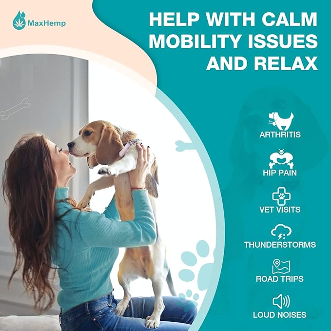 (2 Packs) Pet Hemp Oil for Dogs and Cats Anxiety Stress Pain Holistic Inflammation Skin Allergies Relief Joint Hip Аrthritis Sleep Aid Calming Oil Drop, Organic Extract Treats