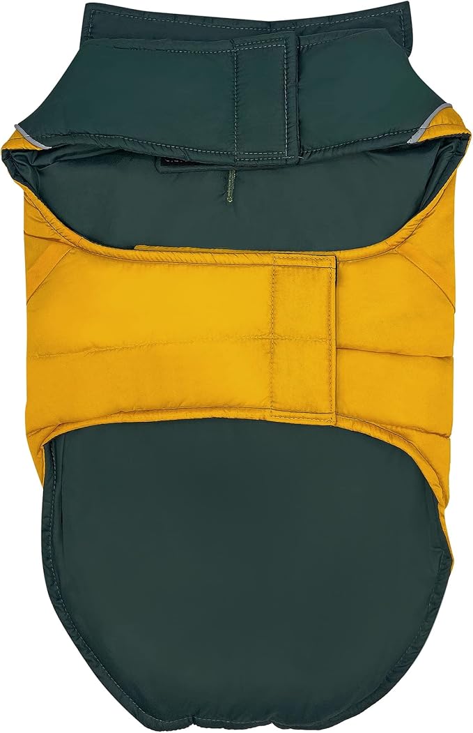 NFL Green Bay Packers Puffer Vest for Dogs & Cats, Size Small. Warm, Cozy, and Waterproof Dog Coat, for Small and Large Dogs/Cats. Best NFL Licensed PET Warming Sports Jacket