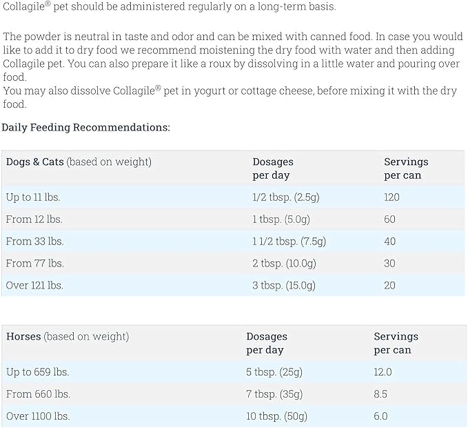 COLLAGILEĀ® pet - Dog Hip & Joint Care | Effective Powder Supplement | Clinically Tested by Vets | 100% Natural | Tasteless and Odorless