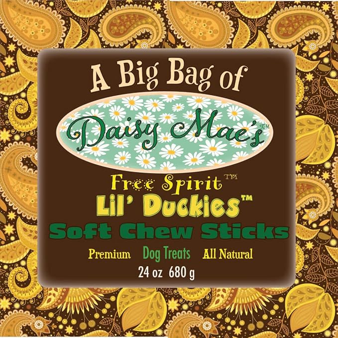 Daisy Mae's Free Spirit Lil' Duckies Soft Chew Sticks, Duck Flavor, Made in The USA Dog Treats 24 oz Bulk
