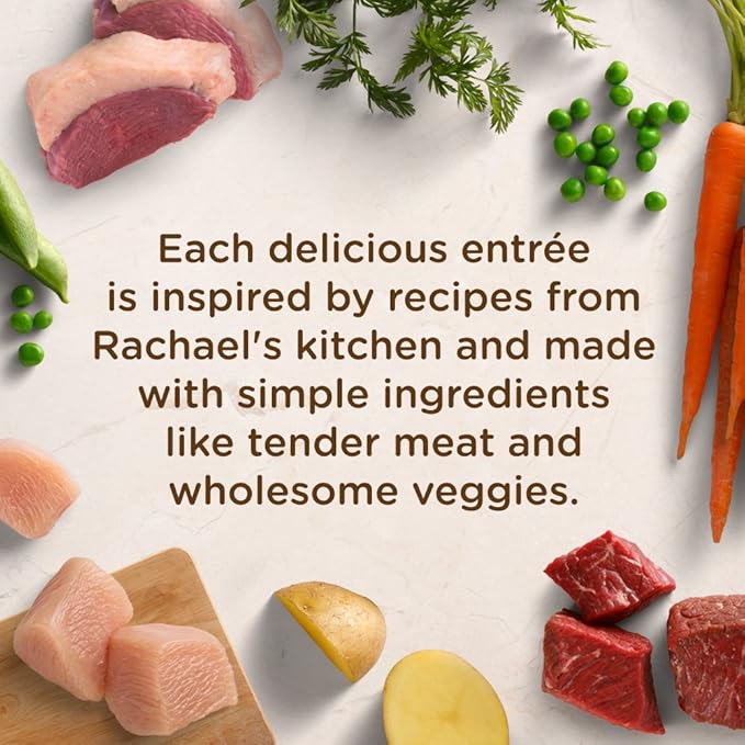 Rachael Ray Nutrish Premium Natural Wet Dog Food with Added Vitamins & Minerals, Chicken Paw Pie Recipe, 8 Ounce Tub (Pack of 8)