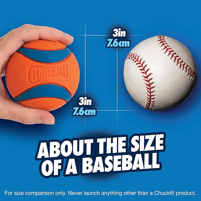 Chuckit Ultra Ball Dog Toy, Large (3.0 Inch Diameter) Pack of 1, for breeds 60-100 lbs
