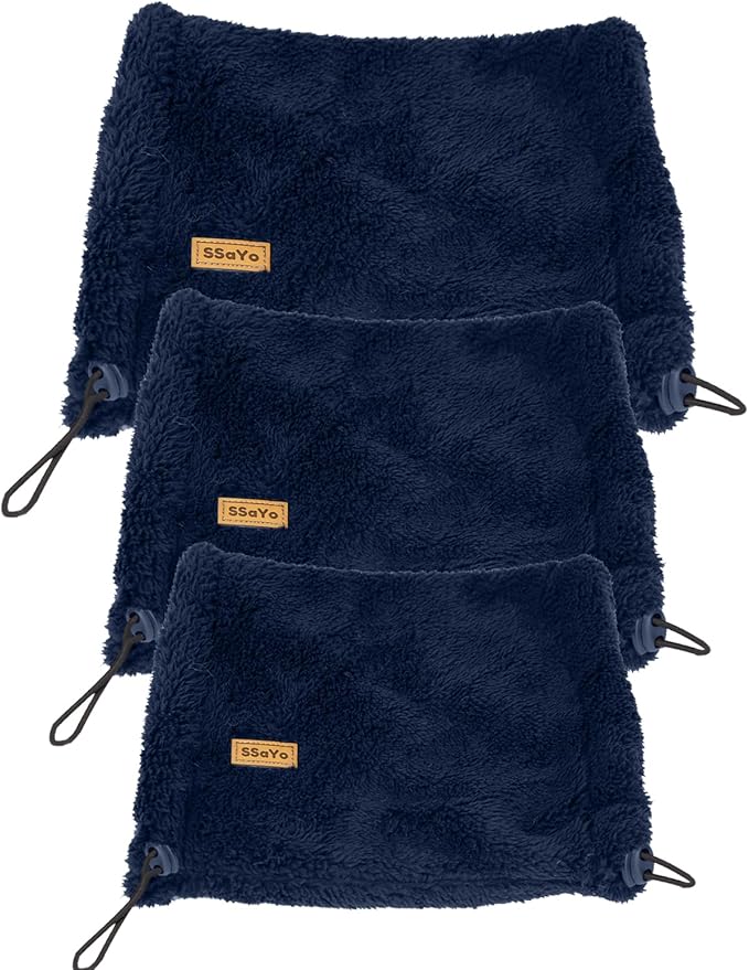 Adjustable Dog Noise Cancelling Ear Muffs Noise Protection - No Flap Ear Wraps for Dogs - Snoods Dog Headband Ear Covers for Anxiety Relief, Thunderstorms, Fireworks & Grooming (Navy, Medium)