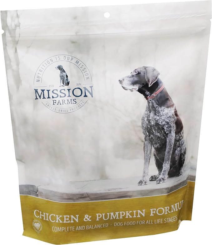 Mission Farms Freeze-Dried Raw Chicken & Pumpkin Formula Dog Food, 12oz Bag