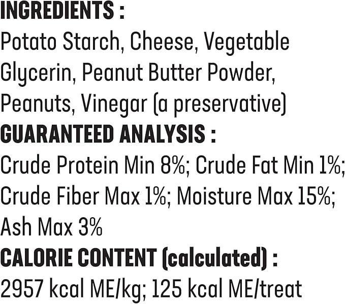 yaky Yum Himalaya Cheese Treats | Lactose Free | Gluten Free | Grain Free | USA MADE | For All Breeds | Peanut Butter Cheese Chew