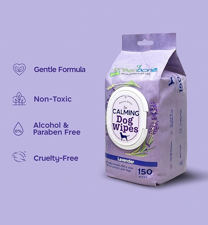 Calming Dog Wipes Lavender Scented 150 Wipes