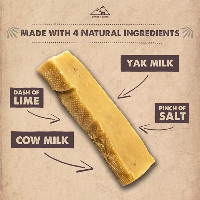 Premium Yak Cheese Dog Treats - Natural Yak Chews from Himalayan Mountains - Grain Free, Lactose Free - Easily Digestible, Promotes Oral Health (5 Lb. Bag)