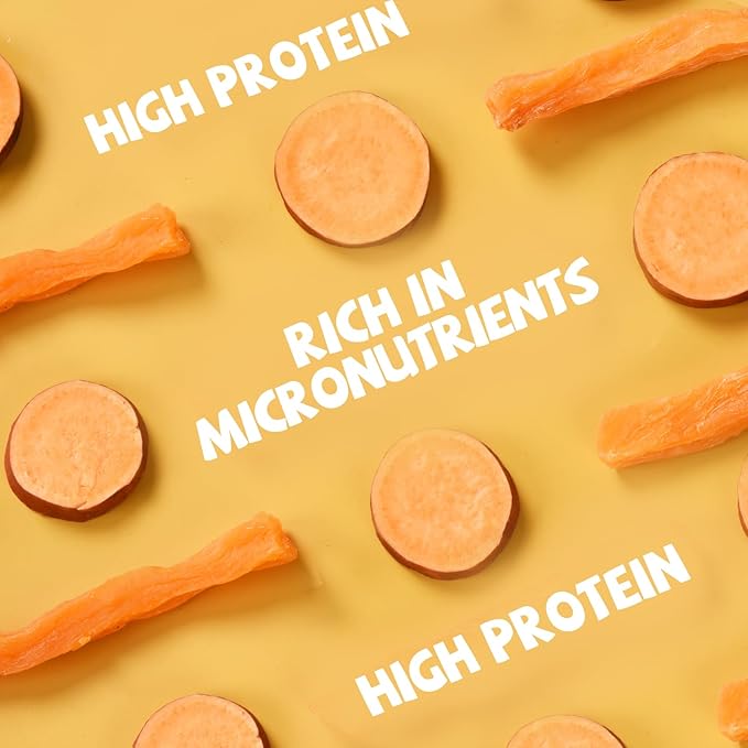 Sweet Potato Dog Treats, Healthy Low Fat Dog Chews Rawhide Free Grain Free Traning Treats for Small Medium Large Dogs 27-31Couts