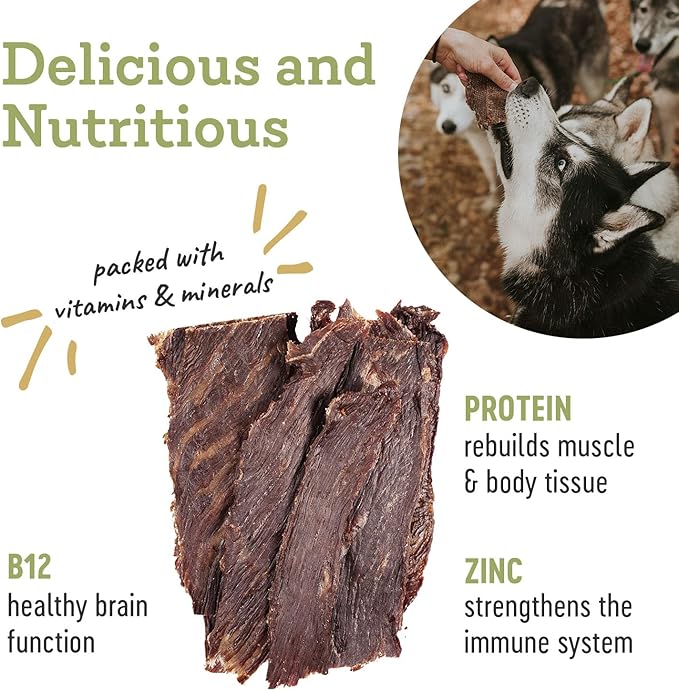 Farm Hounds Premium Beef Jerky for Dogs, 100% Made from Humanely-Raised Cattle, Dog Jerky Treats, Healthy Delicious Dog Trainer Dehydrated Beef Jerky Tenders, Made in USA, 2-Pack