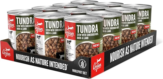 ORIJEN Tundra Stew Wet Dog Food, WholePrey Ingredients, 12.8oz (Case of 12)