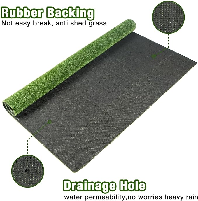 X-Large Dog Potty Grass Pad, 3FTx5FT Puppy Turf Pee Mat, Indoor Outdoor Pets Fake Grass Rug for Balcony Patio Yard