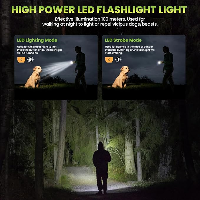 Dog Bark Deterrent Devices, Ultrasonic Anti Barking Device for Dogs, Rechargeable Dog Bark Control Devices 50FT Range with LED Flashlight, Dog Training & Behavior Aids for Indoor Outdoor