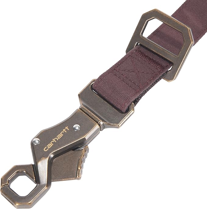 Carhartt Pet Durable Nylon Duck Leashes for Dogs, Reflective Stitching for Visibility, Deep Wine, Large