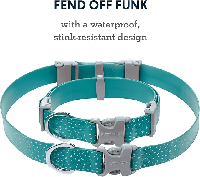 Ruffwear, Confluence Dog Collar, Waterproof and Stink Resistant, Aurora Teal, 20"-26"
