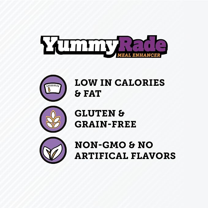 YummyRade – Pet Meal Topper for Dry Dog Food & Cat Food | Healthier Gravy Meal Enhancer & Tasty Low Calorie | Grain Free, Chicken Flavored | Flavor-Boosting Gravy Topper Pets Love! | (250ml x 10)