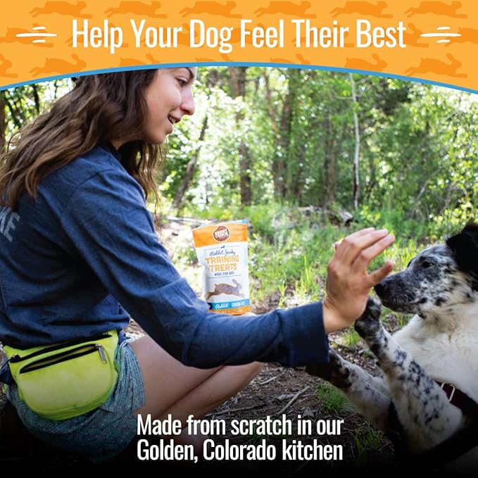 Single Ingredient Rabbit Jerky Dog Treats - Bite Size Training Treats for Dogs and Puppies with Allergies and Sensitive Stomachs - Dehydrated, 100% Meat, Made in USA - 3oz, Pack of 1