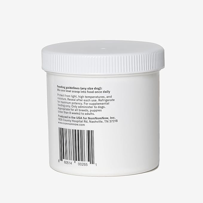 Nom Nom Dog GI-Targeted Probiotic Support - with Prebiotic Fiber, Inulin, and Saccharomyces boulardii - Gut Health Dog Probiotics for Gastrointestinal and Stomach Relief (GI Powder)