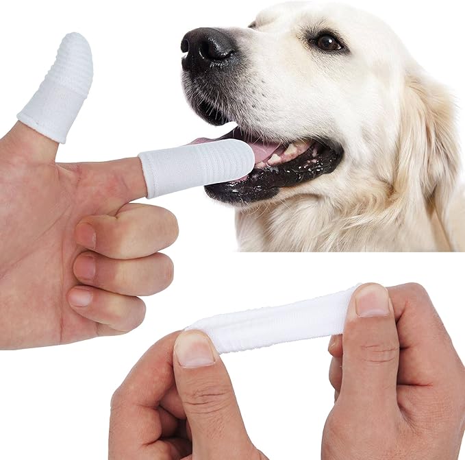 20 PCS Dog Toothbrush Pet Toothbrush Finger Toothbrush cat Toothbrush Washable & Comfortable & Durable 1 Set for 2 Fingers(20)
