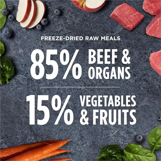Instinct Freeze Dried Raw Meals Grain Free Recipe Dog Food, Beef, 25 ounces