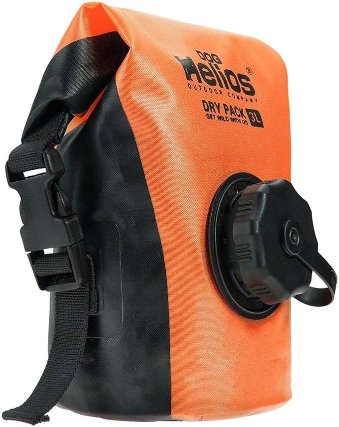 Dog Helios 'Grazer' Waterproof Outdoor Travel Dry Food Dispenser Bag, 3L, Orange