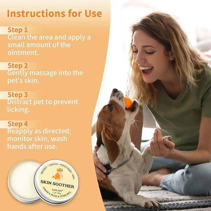 Rapid Healing & Hair Regrowth Dog Skin Soother - 1 oz. Tin - Quick Skin Repair and Hair Recovery