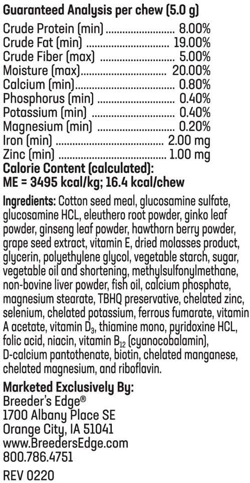 Breeder's Edge Oxy Stud- Male Performance Supplement- for Medium & Large Dogs- 60ct Soft Chews