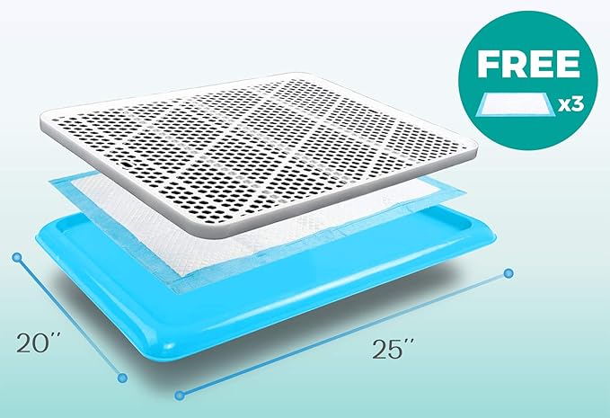 Pet Awesome Dog Potty Tray/Puppy Pee Pad Holder 25”x20” Indoor Wee Training for Small and Medium Dogs