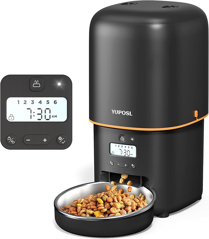 Automatic Cat Feeders - 2L/4L Cat Food Dispenser Easy to Use, Timed Automatic Pet Feeder with Over 180-day Battery Life, 1-6 Meals Dry Food Programmable Portion Control Also for Dogs