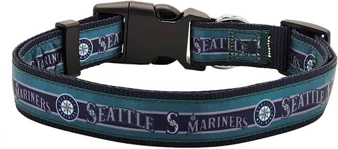 Pets First MLB SEATTLE MARINERS Dog Collar, Medium (MRN-3036-MD)