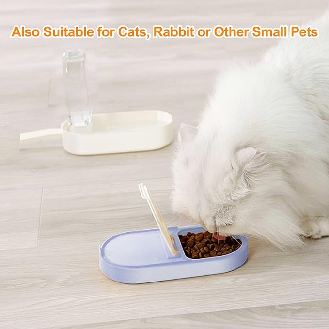 Dog Water Bottle, Dog Bowl 2-in-1, Food Container Large Enough for Dog Treats, Steak, Sticks, Bars, Portable Pet Water Dispenser for Hiking, Travel, Cat Bowls and Pet Water Bottle (blue)