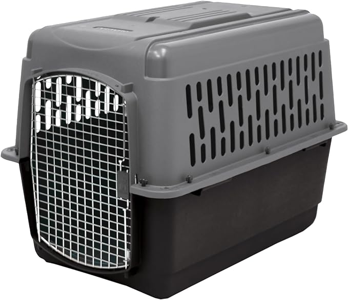 Petmate Large Breeds Dog Kennel Various Sizes with Double Diner Kennel Bowl Gray Small