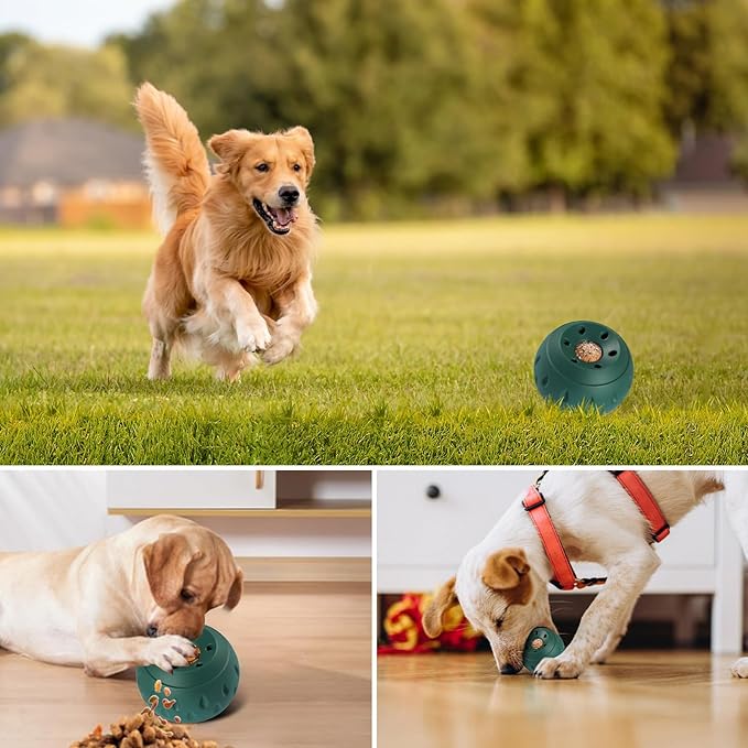 Dog Chew Toy, Interactive Puzzle Treat Dispensing Dog Toy with Silicone Tray Mold to Keep Them Busy, Frozen Fillable Rubber Dog Teething Toy for Small Medium Large Dogs, Sturdy Safe, Easy Clean
