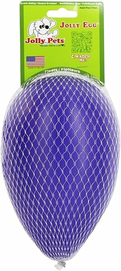 Jolly Pets Jolly Egg Plastic Dog Chew Toy 8 inch Purple