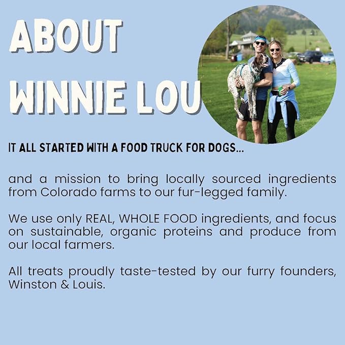 Winnie Lou Organic Dog Treats, Bison Heart Tidbits Jerky Human Grade Dog Treats for All Sized Breeds, All Natural Dog Treats with No-Added Sugar, Glycerin & Preservatives, Made in USA, 2.5 Oz (71g)
