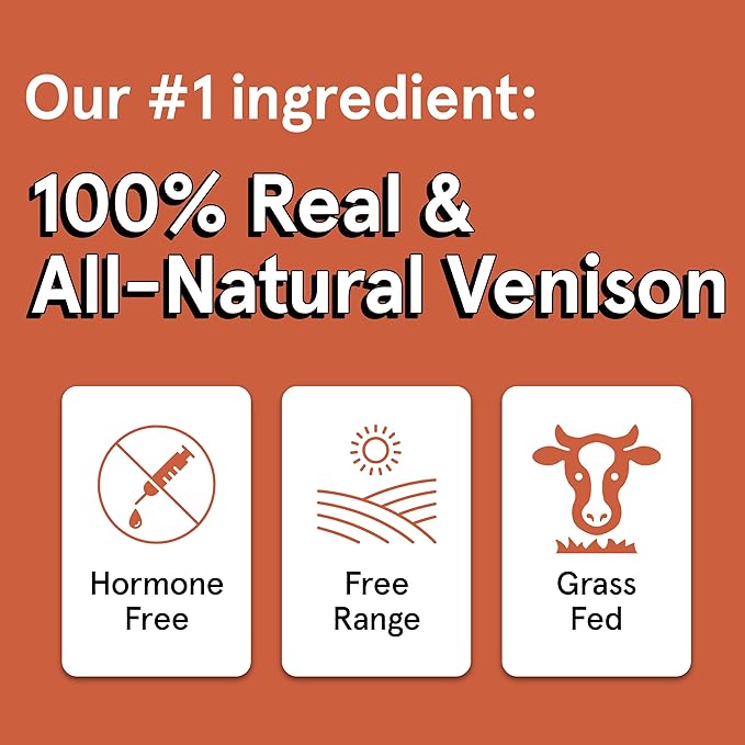 Real Meat Dog Treats - Two 12oz Bag of Bite-Sized Air-Dried Venison Jerky for Dogs - Grain-Free Jerky Dog Treats Made up of 95% Human-Grade, Free-Range, Grass Fed Venison - All-Natural Dog Treats