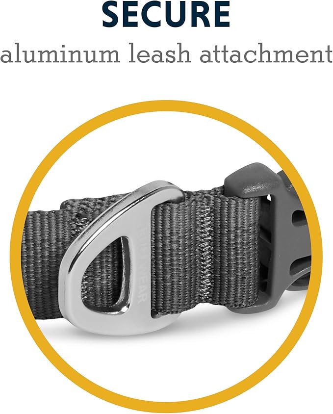 Ruffwear, Front Range Dog Collar, Durable and Comfortable Collar for Everyday Use, Twilight Gray, 11"-14"