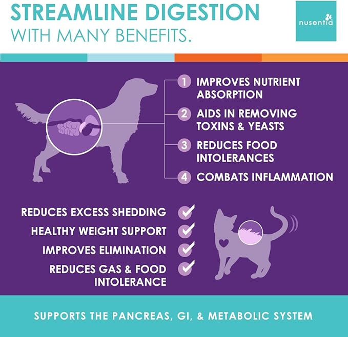 Enzymes for Cats & Dogs : Enzyme Miracle® (100 Servings) : for Digestive Stress, Pancreatic Concerns, and Healthy Weight Management.