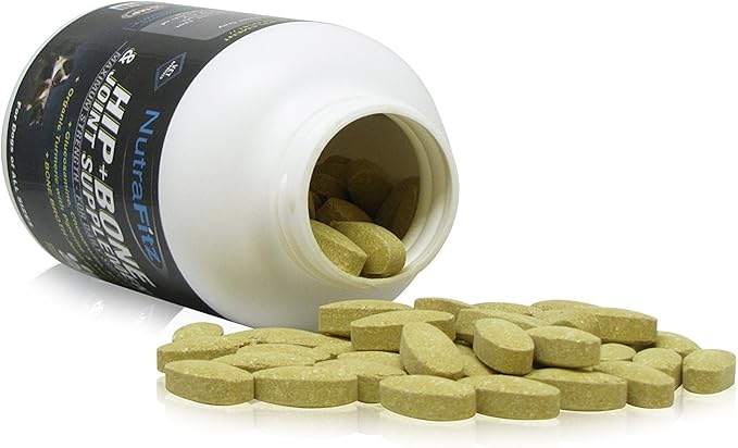 Hip Bone and Joint Supplement for Dogs -Glucosamine Chondroitin for Dogs, MSM, Organic Turmeric - Hip Dysplasia, ACLs - Best Dog Joint Supplement for Joint Support - 120 Tablets