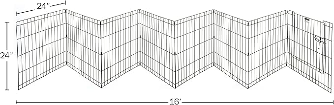 Puppy Playpen - Foldable Metal Exercise Enclosure with Eight 24-Inch Panels - Indoor/Outdoor Fence for Dogs, Cats, or Small Animals by PETMAKER