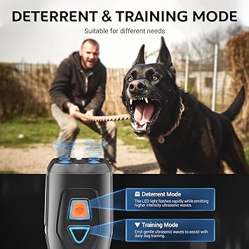 Ultrasonic Dog Bark Deterrent,Rechargeable Anti Bark Device for Dogs, 33 Ft Remote Anti Barking Control Device with Training & Deterrent Modes