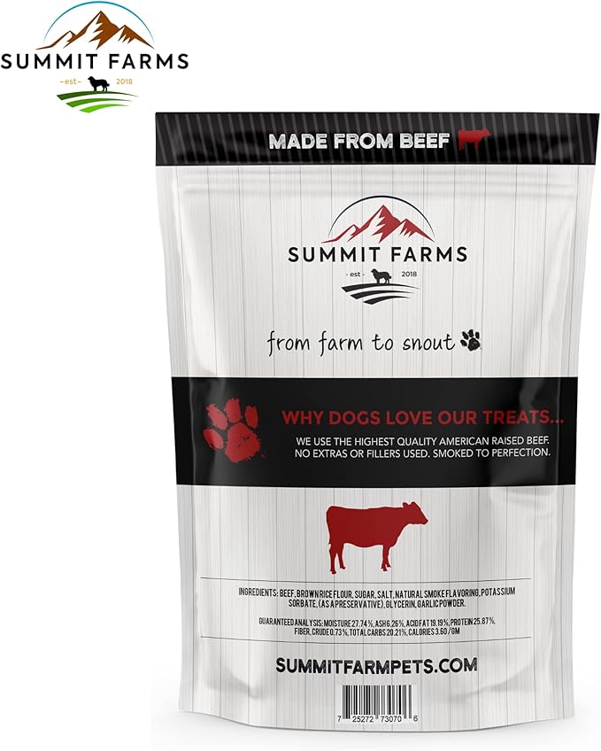 Beef Jerky Square Dog Treats 15 Oz Pack All-American Slow Roasted Beef Training Treats for Dogs - Healthy & Delicious Beef Jerky Dog Treats - A Must-Have Reward Snack for Dogs